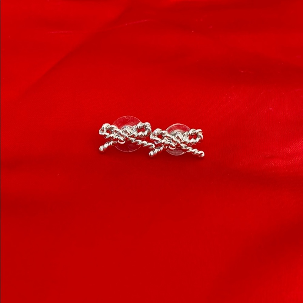 Kate Spade silver bow earrings